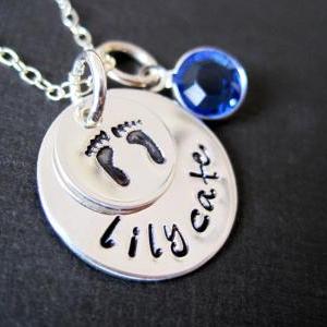Hand Stamped Mommy Jewelry - Welcome Home Baby..
