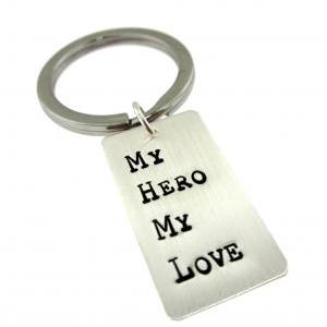 Personalized Rectangle Sterling Silver Key Chain..