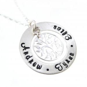Tree Of Life Necklace Personalized Sterling Silver..