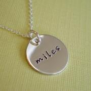 Personalized One Charm Necklace - Hand Stamped Personalized Jewelry