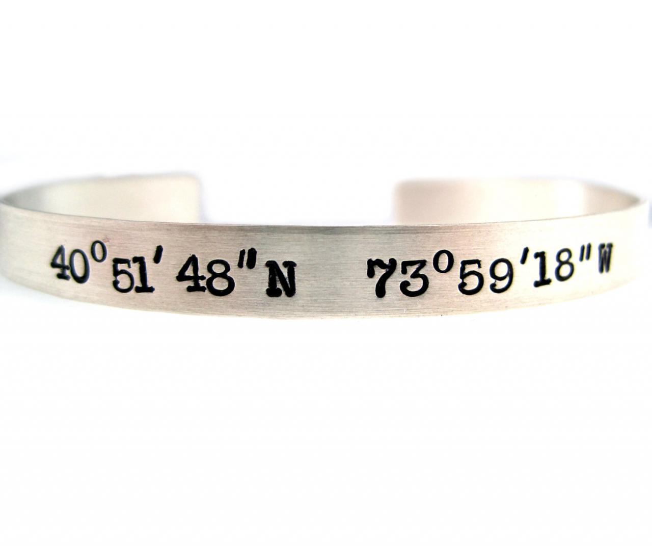 Cuff Bracelet - Sterling Silver Hand Stamped Jewelry