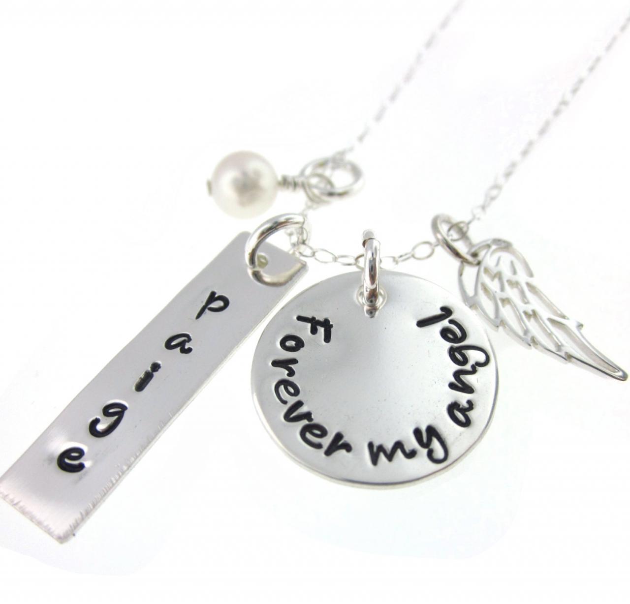 Forever My Angel - Hand Stamped Jewelry Memorial Necklace